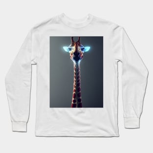 Giraffe ears light up when you talk about them, neon Long Sleeve T-Shirt